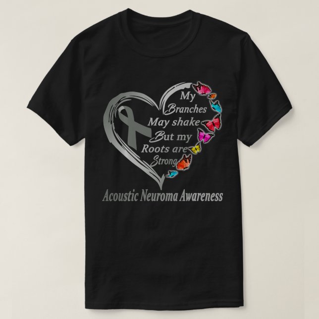 I Bära Grått för akustisk neuromamedvetenhet T Shirt (Design framsida)