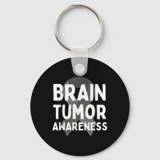 I Bära Grått for Brain Tumor Awareness Grått S Rib Nyckelring