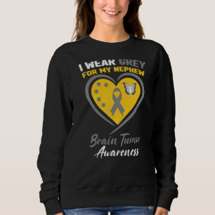 I Bära Grått för min nehew Brain Tumor Awareness T Shirt