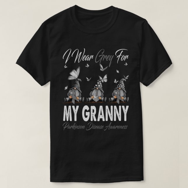 I Bära Grått för MY GRANNY Parkinson Disease Aware T Shirt (Design framsida)