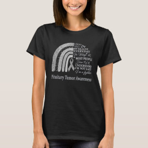 I Bära Grått for Pituitary Tumor Awareness Warrior T Shirt