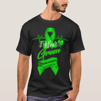 I bära grönt för benmärgsmedvetenhet t shirt