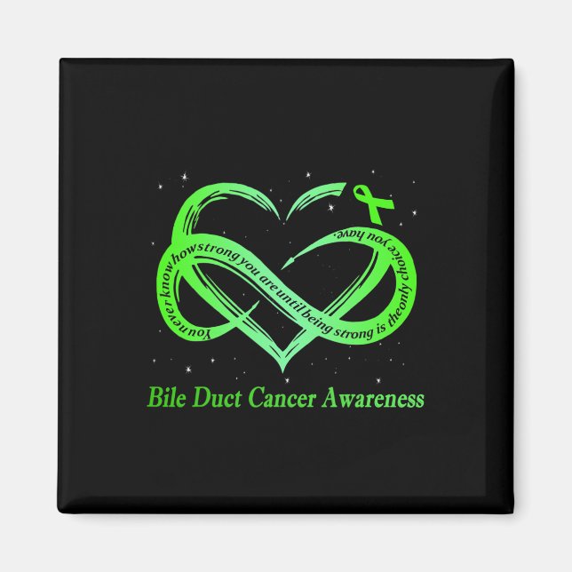 I Bära Grönt for Bile Duct Cancer Awareness Warrio Magnet (Framsidan)