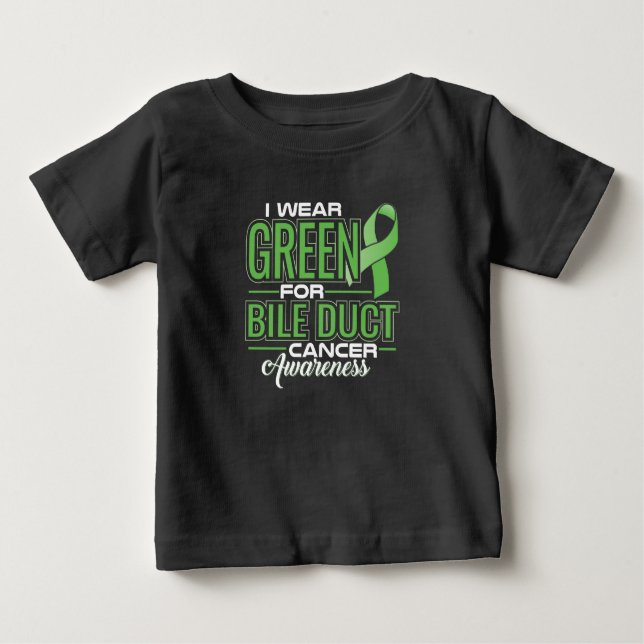 I BÄRA GRÖNT FÖR BILE DUCT CANCER-MEDVETENHET TEE SHIRT (Framsida)