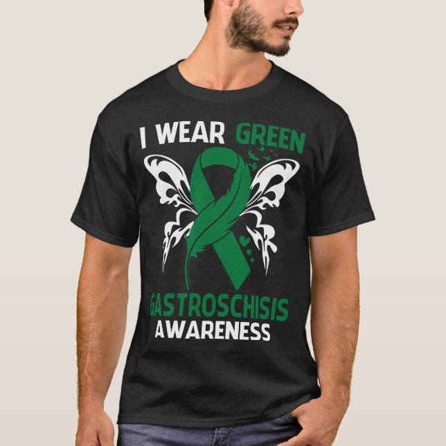 I Bära Grönt för GASTROSCHISIS medvetenhet T Shirt (Framsida)