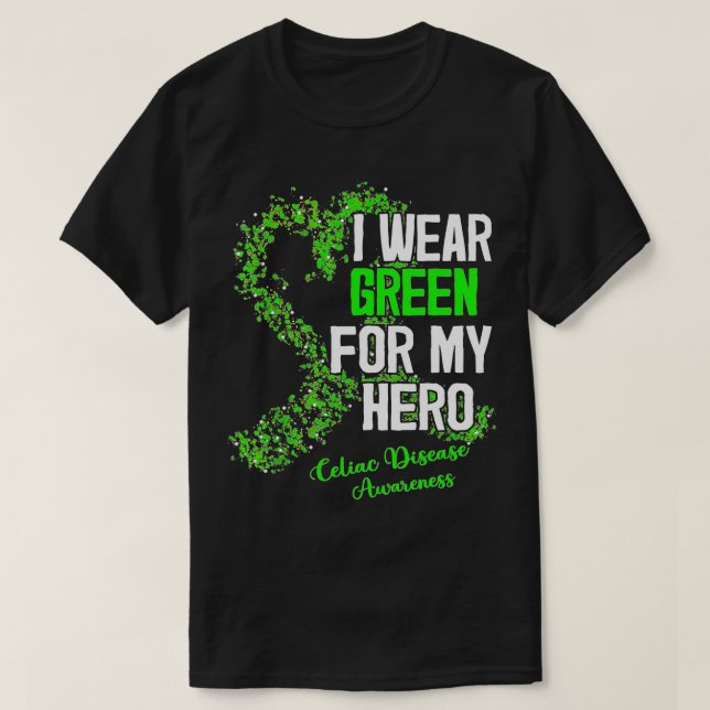 I Bära Grönt för medvetandegörande av cellsjukdoma T Shirt (Design framsida)