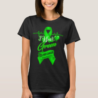I bära grönt för medvetenhet om levercancer t shirt