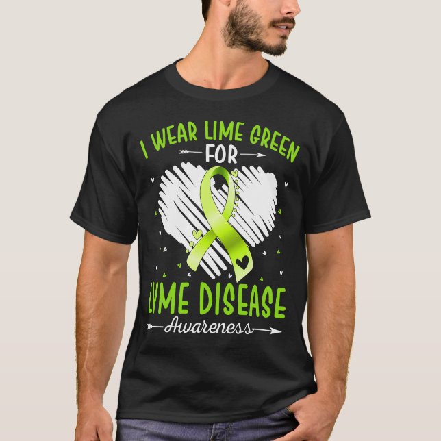 I Bära Grönt för medvetenhet om LYME SJUKDOM T Shirt (Framsida)