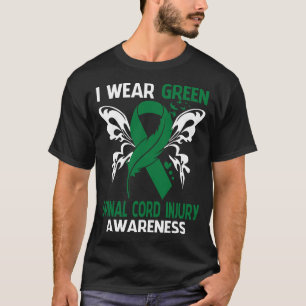 I Bära Grönt för medvetenhet om SPINAL CORD-SKADA T Shirt
