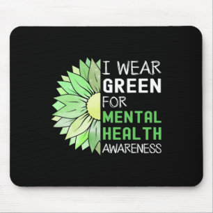 I Bära Grönt for Mental Health Awareness Grönt Sol Musmatta