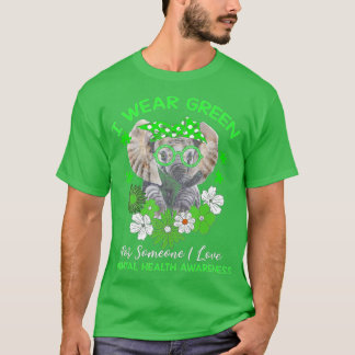 I Bära Grönt for Mental Health Awareness Ribbon El T Shirt