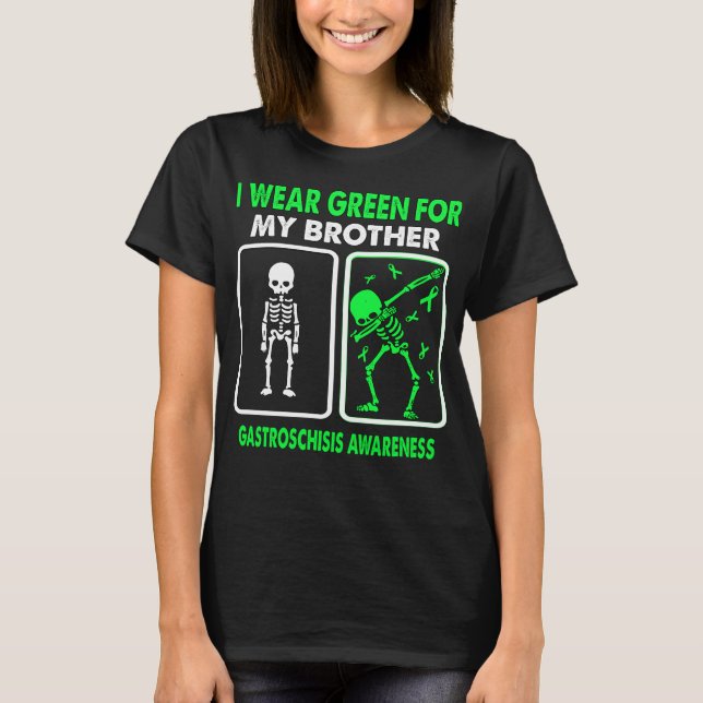 I Bära Grönt för min bror GASTROSCHISIS T Shirt (Framsida)