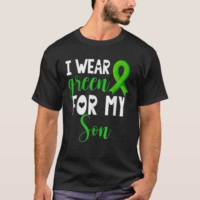 I Bära Grönt för min son Liver Awareness Sup T Shirt (Framsida)