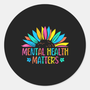 I Bära Grönt Mental Health Awareness S Support Kri Runt Klistermärke