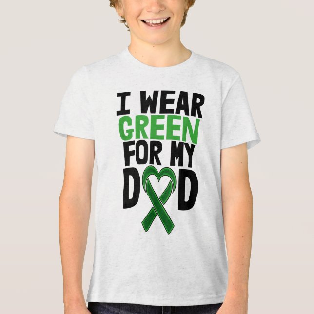 I Bära Grönt Pappa Stigma Tees Mental Health Medve T Shirt (Framsida)