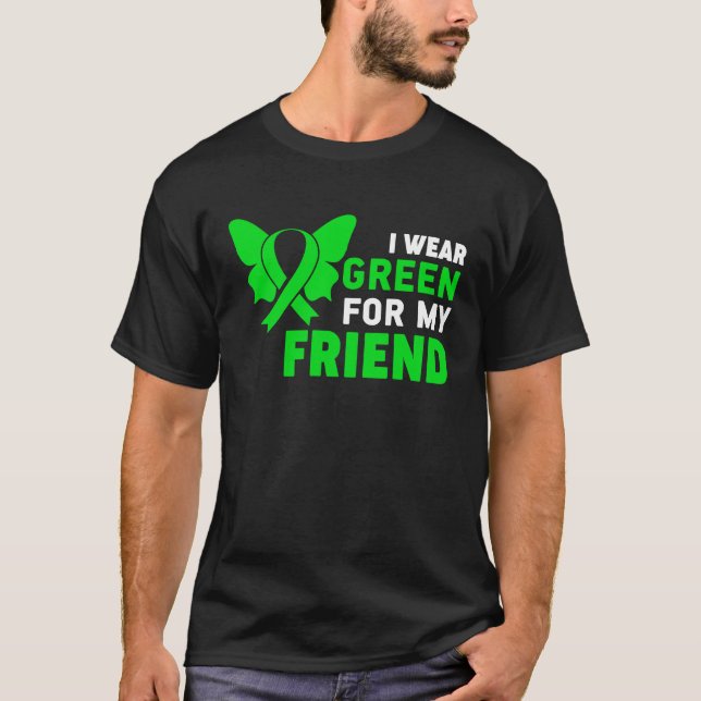 I Bära Grönt Ribbon Friend Dwarfism Awareness Litt T Shirt (Framsida)