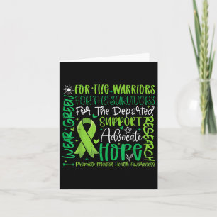 I Bära Grönt Ribbon Promote Mental Health Awarenes Kort