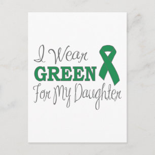 I Bära Grönt till min dotter (Grönt Ribbon) Vykort