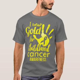 I Bära Guld för barncancermedvetandegörandekläder T Shirt