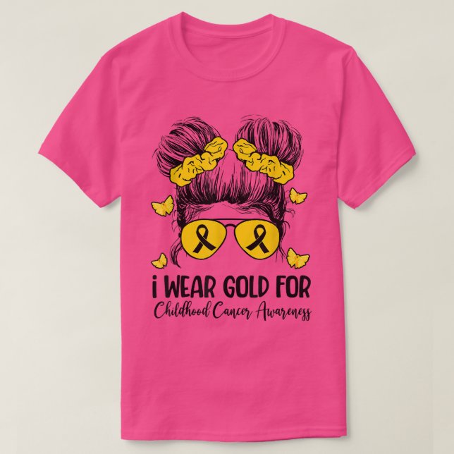 I Bära Guld för medvetandegörande om barncancer Sh T Shirt (Design framsida)