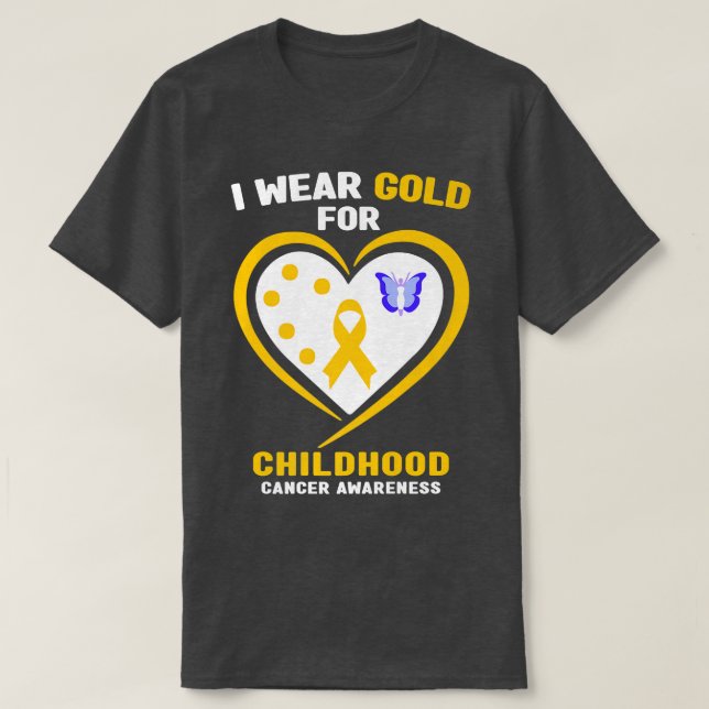 I Bära Guld för medvetenhet om cancer hos barn551 T Shirt (Design framsida)