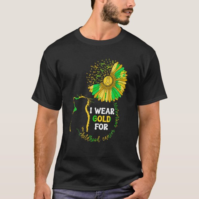 I Bära Guld för medvetenhet om cancer hos barn mån T Shirt (Framsida)
