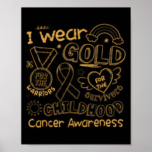 I Bära Guld för medvetenhet om cancer hos barn Poster