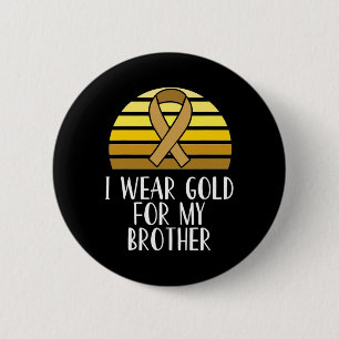 I Bära Guld för min broderbarnscancer Awaren Knapp