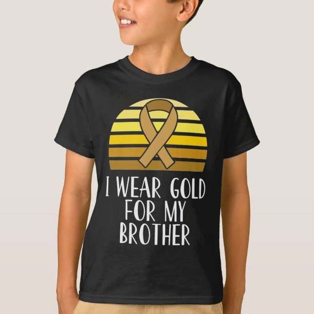 I Bära Guld för min broderbarnscancer Awaren T Shirt (Framsida)