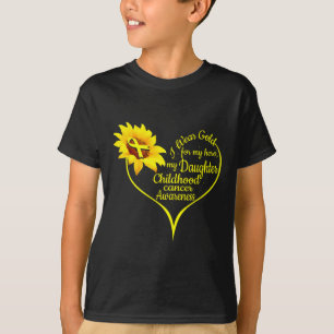 I Bära Guld för min dotterbarncancerMedveten T Shirt