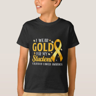I Bära Guld för min Gult i Student, Ribbon Teacher T Shirt