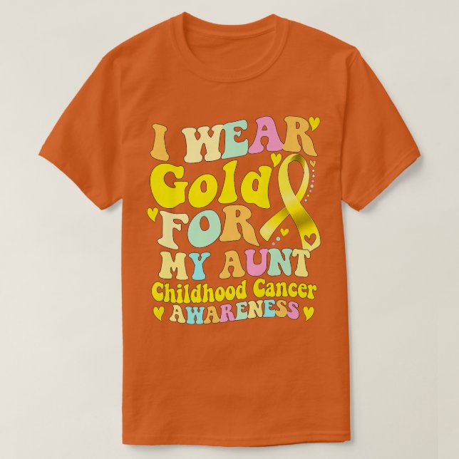 I Bära Guld för min medvetenhet om barncancer i Mo T Shirt (Design framsida)