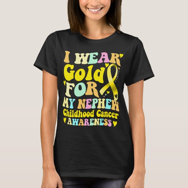 I Bära Guld för min nepalesiska barncancer T Shirt (Framsida)