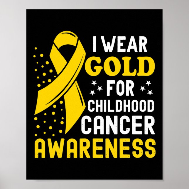 I Bära Guld för stöd till ökad medvetenhet om canc Poster (Framsidan)