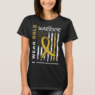 I Bära Guld Warrior Childeness Awareness Ame T Shirt