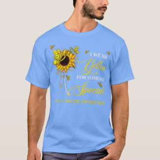 I Bära Gult för bencancermedvetenhet Solros T Shirt