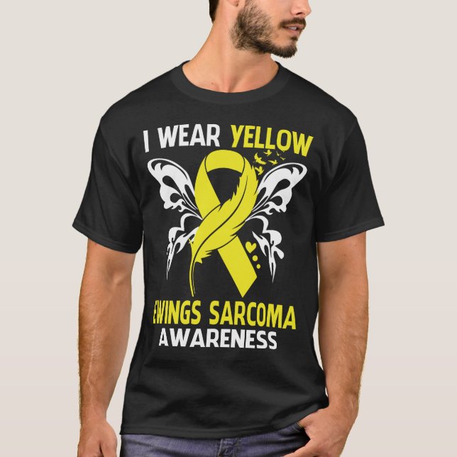 I Bära Gult för medvetenheten om EWINGS SARCOMA T Shirt (Framsida)