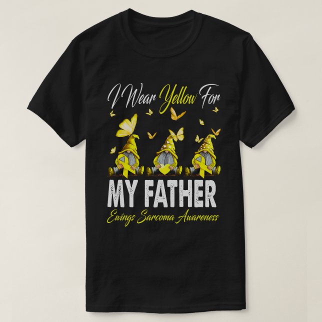 I Bära Gult för min FAR Ewings Sarcoma Awarene T Shirt (Design framsida)