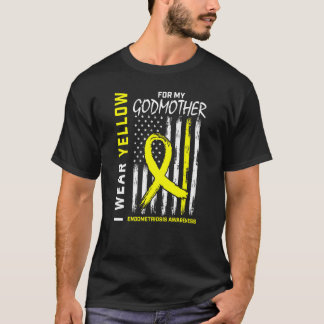 I Bära Gult för min gudmor Endometriosis Medveten T Shirt