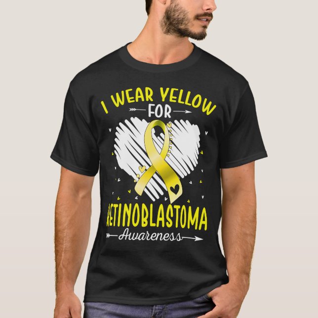 I Bära Gult för RETINOBLASTOMA-medvetenhet T Shirt (Framsida)