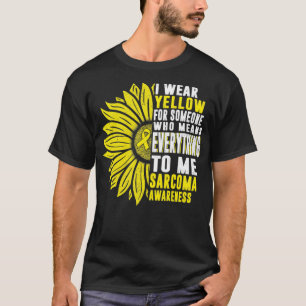 I Bära Gult Sarcoma Bone Cancer Awareness Gult T Shirt