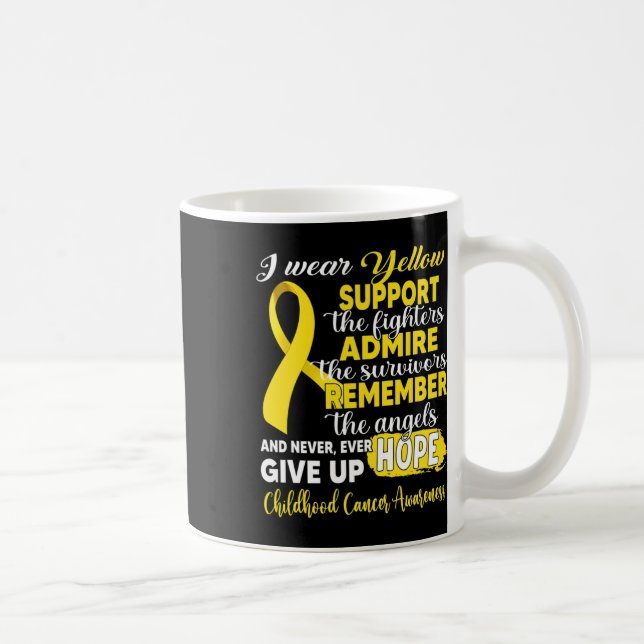 I Bära Gult Support Fighters Children Cancer Aw Kaffemugg (Höger)