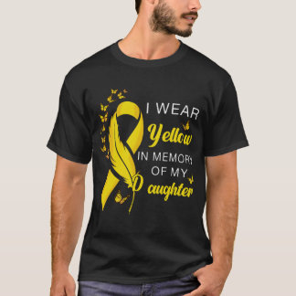 I Bära Gult till minne av dotter Sarcoma Cancer T Shirt