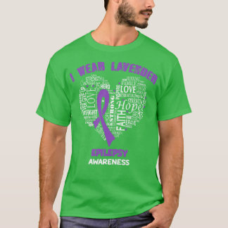 I Bära Lavender for Epilepsy Awareness Hope T Shirt