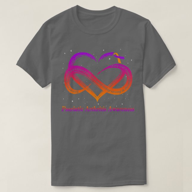 I Bära Lavender Orange för psoriasisartrit Va T Shirt (Design framsida)