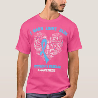 I Bära Light Blue for Addisons Disons Disease Awar T Shirt