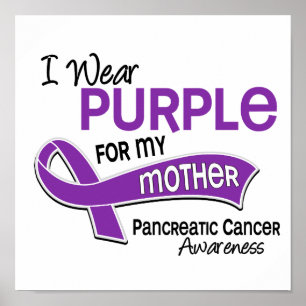 I Bära Lila 42 Mor Pankreascancer Poster