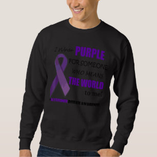 I Bära Lila Alzheimer Dementia Awareness Lila Lång Ärmad Tröja