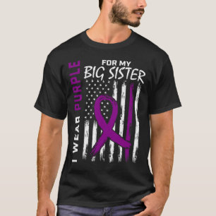 I Bära Lila Big Sister Pancreatic Cancer Awarene T Shirt