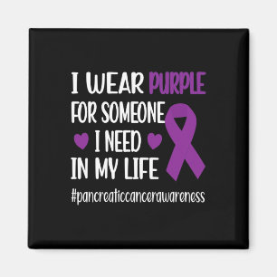 I Bära Lila Bild av Ribbon Pcreatic Cancer Warrior Magnet